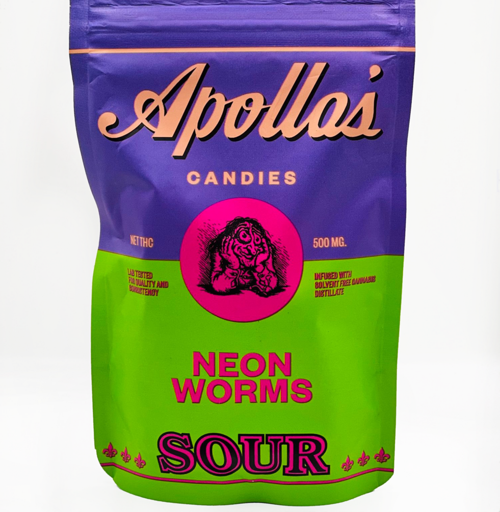APOLLO GUMMIES 500MG – ASSORTED INFUSED SOUR GUMMY CANDIES - Image 2