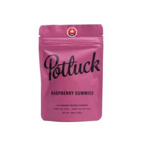 Potluck Raspberry Gummies (200mg THC)