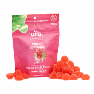 Urb Delta 8 / Delta 10 Gummies – Watermelon (1575 mg Total Delta 8 THC + 175 mg Total Delta 10 THC)