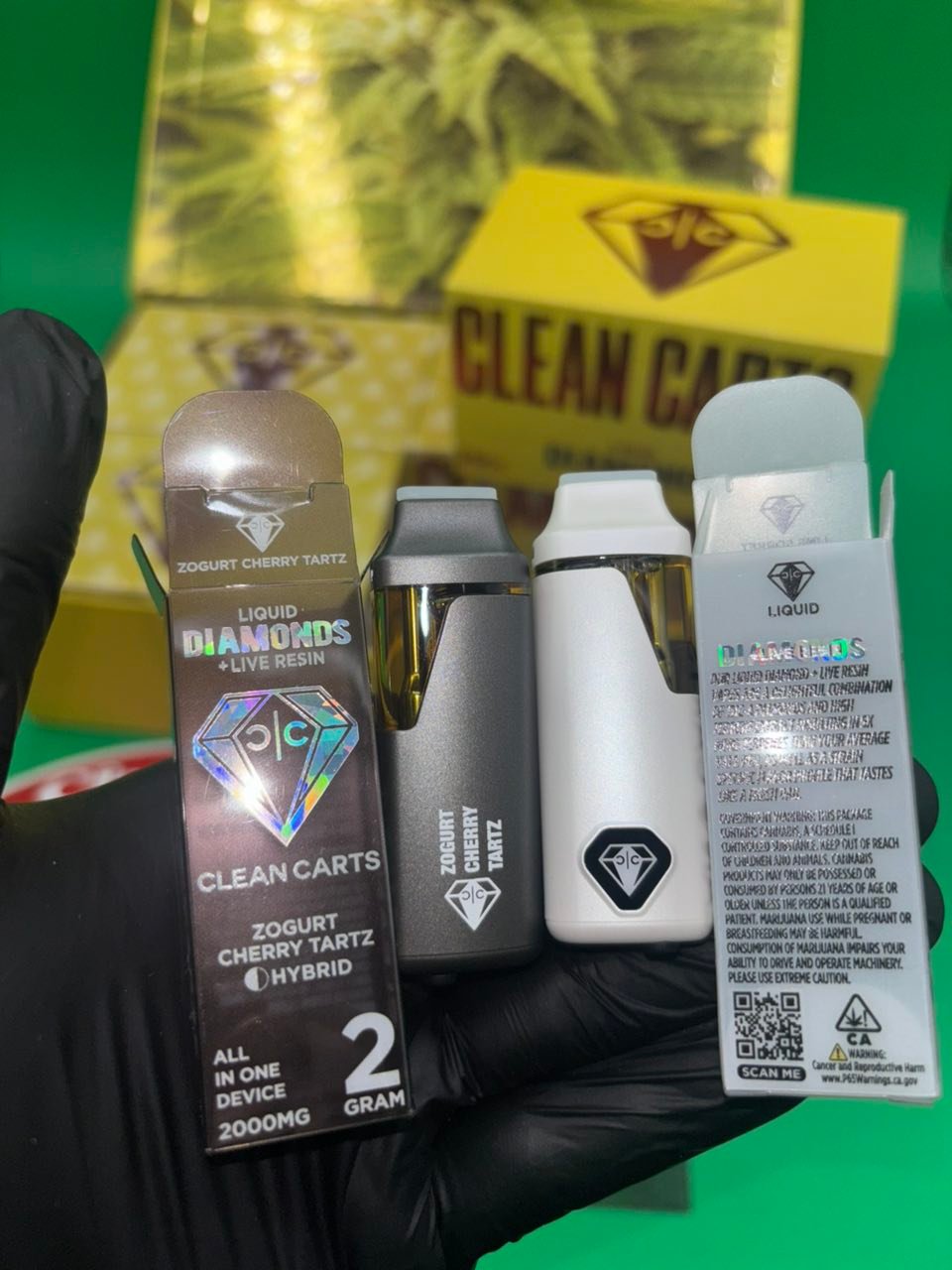 CLEAN CARTS 2G DISPOSABLE YELLOW EDITION – LIQUID DIAMONDS + LIVE RESIN