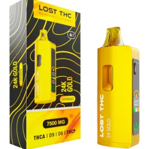 24K Gold Lost THC V2 THC-A Disposable Gold Edition 7.5G