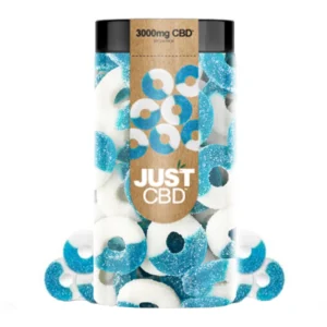 Just CBD Blue Raspberry Rings Gummies 3000mg