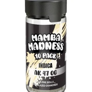 AK-47 OG Mamba Madness Full Spectrum Blend Pre Rolls 10 Pack Jar 2GM