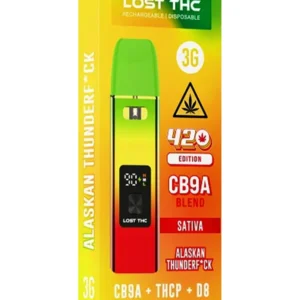 Alaskan Thunderf*ck Lost THC 420 Edition CB9A Blend Rechargeable Disposable 3G