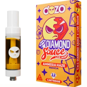 Amnesia Haze Dozo Diamond Sauce Live Rosin Cartridge 2.2G