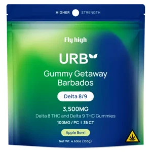 Apple Berri URB Gummy Getaway Barbados Delta 8/9 Gummies 3500MG