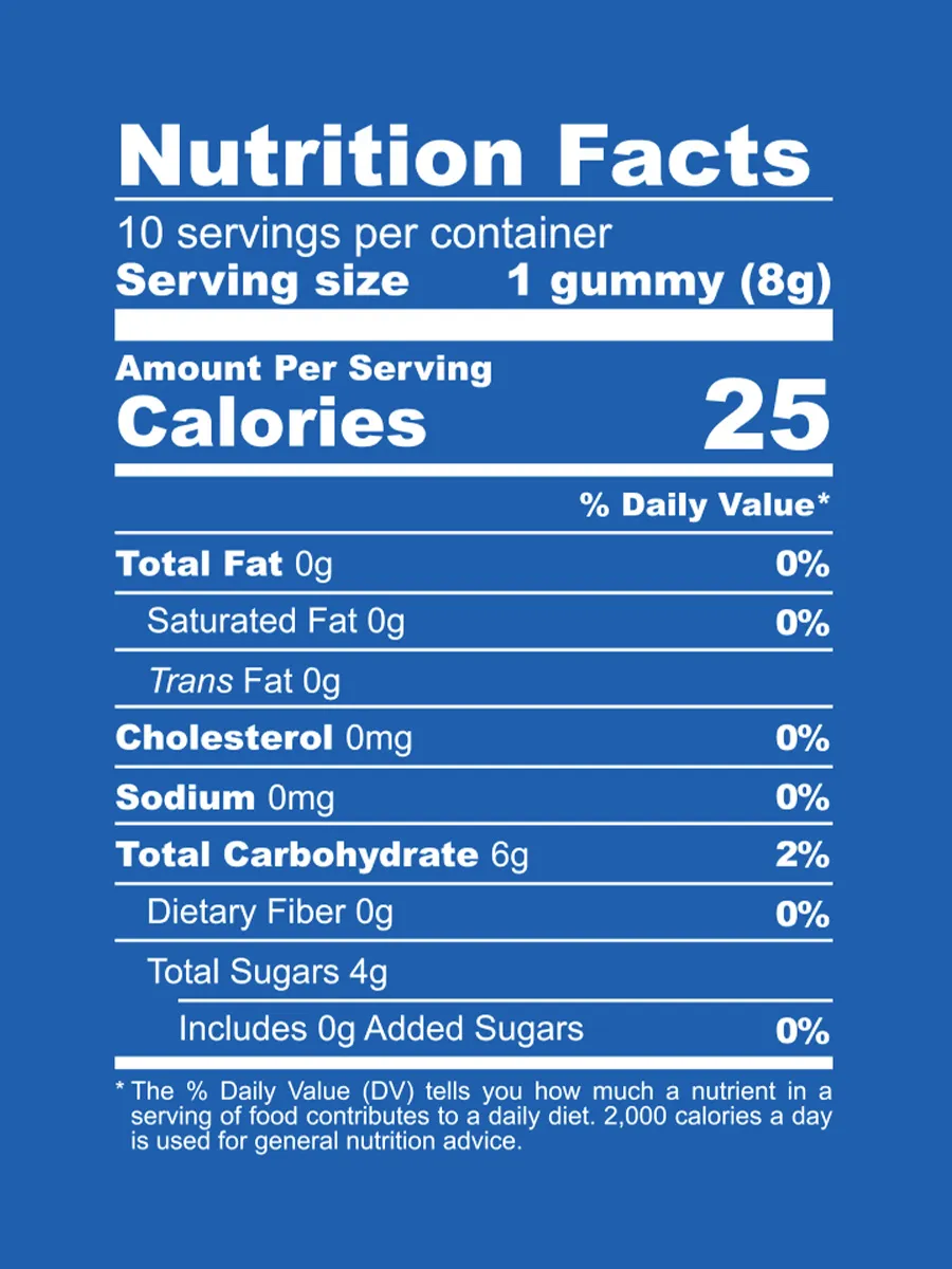 Blue Razz Retreat IndaCloud Delta 8 THC Vegan Gummies 10ct - Image 2