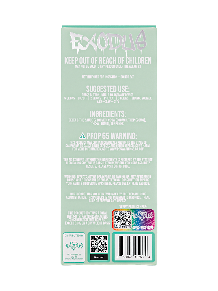 Gush Mintz Exodus Diamond Sauce Collection Disposable 3.5G - Image 2
