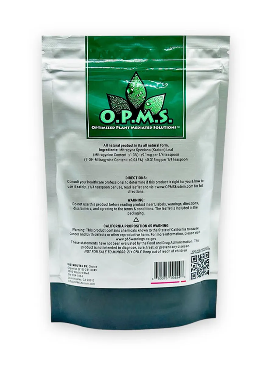 Red Vien Maeng Da OPMS Kratom Silver Powder 4oz Bag - Image 2