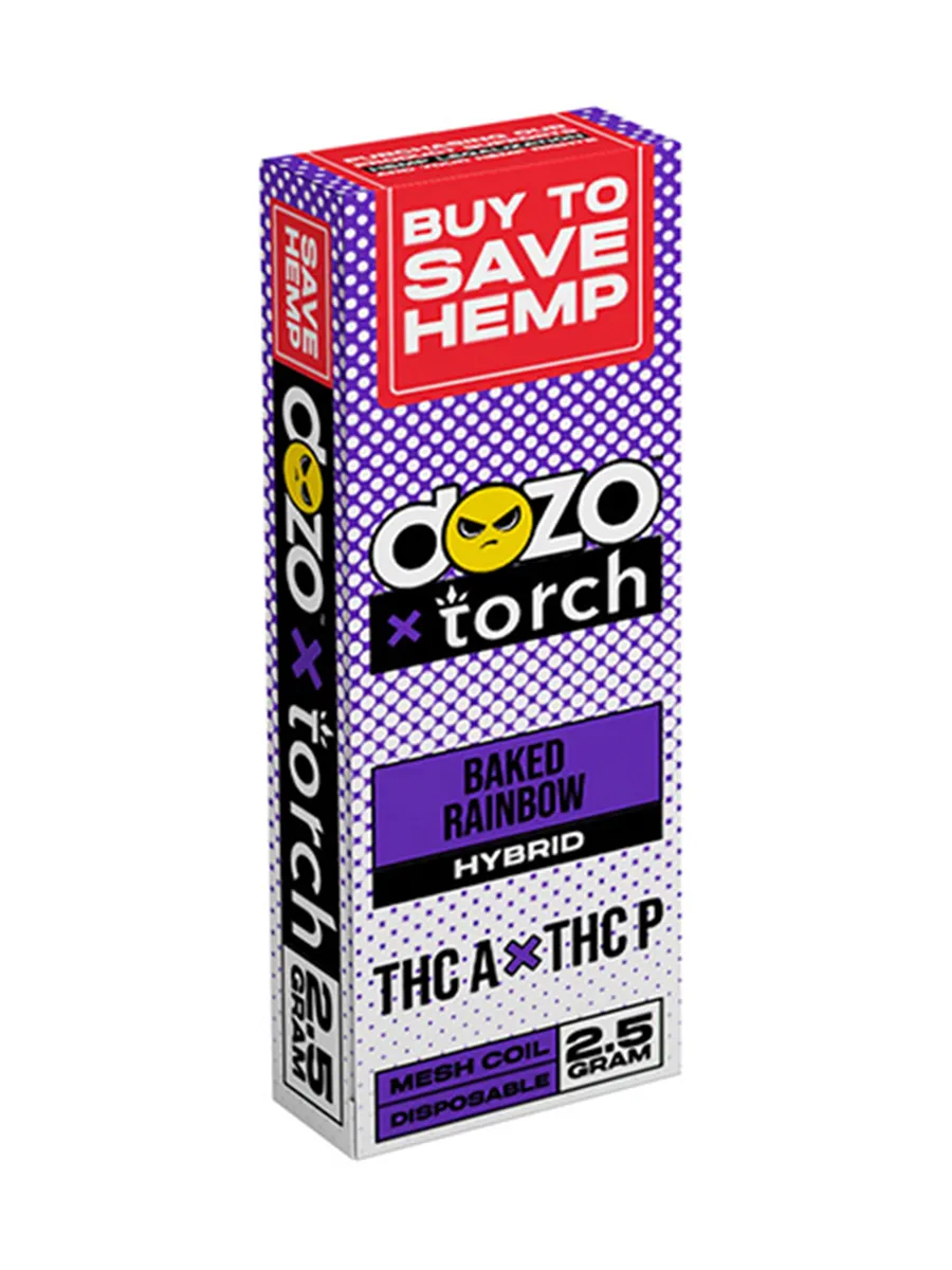 Baked Rainbow Dozo x Torch THC-A + THC-P Disposable 2.5G
