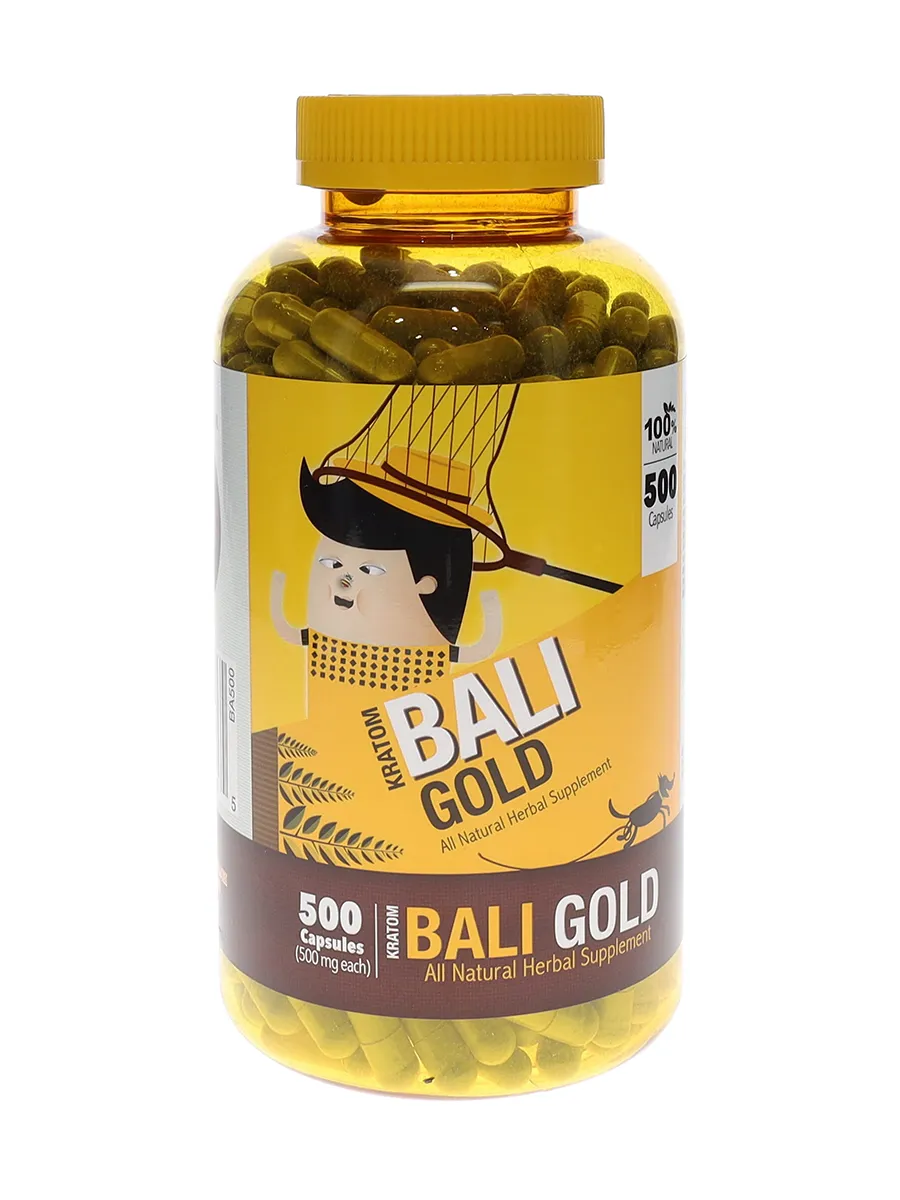 Bumble Bee Bali Gold Kratom Capsules 500ct