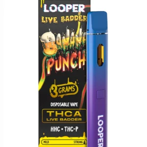 Banana Punch Looper Live Badder THC-A+HHC+THC-P Disposable Vape 3G