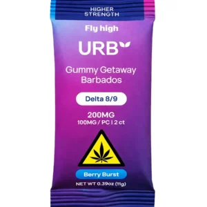 Berry Burst URB Gummy Getaway Barbados Delta 8/9 200MG