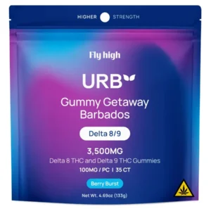 Berry Burst URB Gummy Getaway Barbados Delta 8/9 Gummies 3500MG