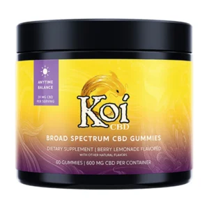 Berry Lemonade Koi Broad Spectrum CBD Anytime Balance Gummies 600mg