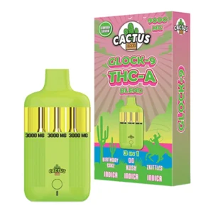 Birthday Cake | OG Kush | Zkittles Cactus Labs Glock 9 THC-A Blend Vape 9000mg