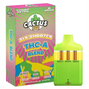Birthday Cake | OG Kush | Zkittles Cactus Labs Six Shooter THC-A Blend Disposable 6G