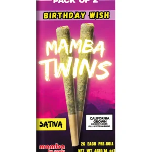 Birthday Wish Mamba Twins Full Spectrum THCP Pre-Roll 2ct