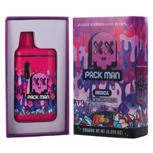 Blackberry Fire Pack Man V4 Liquid Diamonds Live Resin Vaporizer 2000MG