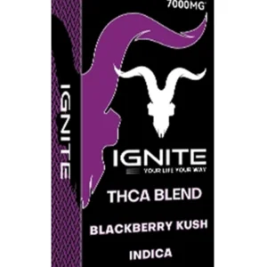 Blackberry Kush Ignite THC-A Blend Disposable 7000mg