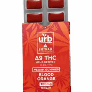 Blood Orange Urb x Delta Extrax Delta 9 THC Vegan Gummies 10ct 100mg