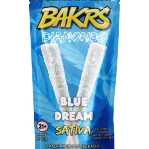 Blue Dream Bakrs Glazed With Diamonds Pre-Rolls 2ct 2g
