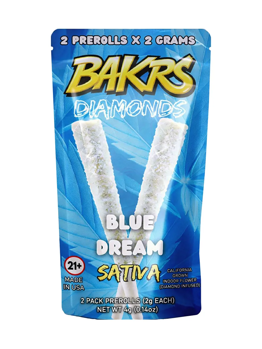Blue Dream Bakrs Glazed With Diamonds Pre-Rolls 2ct 2g
