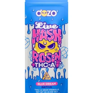 Blue Dream Dozo Live Hash Rosin + THC-A Diamond Prerolls 2ct
