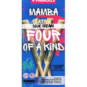 Blue Dream Mamba Four Of A Kind Full Spectrum Blend Pre-Roll 4ct 8G