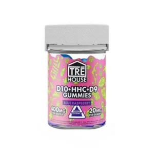 Blue Raspberry Tre House D10 + HHC + D9 Gummies 400mg