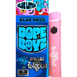 Blue Razz Dope Boyz Blue Lotus Sugar Exodus Disposable 2.2G