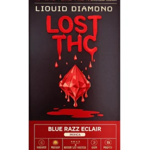 Blue Razz Eclair Lost THC Liquid Diamond Blend Disposable 3G