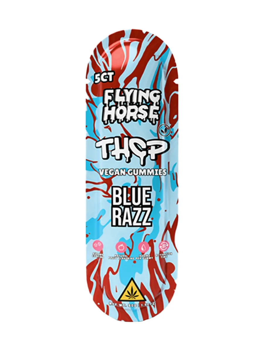 Blue Razz Flying Horse THCP Vegan Gummies 5ct