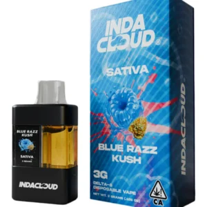 Blue Razz Kush IndaCloud Delta 8 Disposable 3G