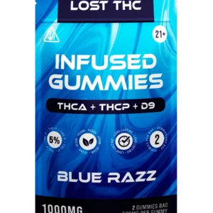 Blue Razz Lost THC THCA+THCP+D9 Infused Gummies 2ct