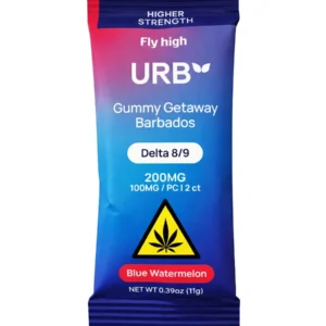 Blue Watermelon URB Gummy Getaway Barbados Delta 8/9 200MG
