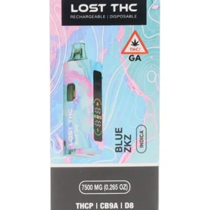Blue ZKZ Lost THC THCP+CB9A+D8 Rechargeable Disposable 7500MG