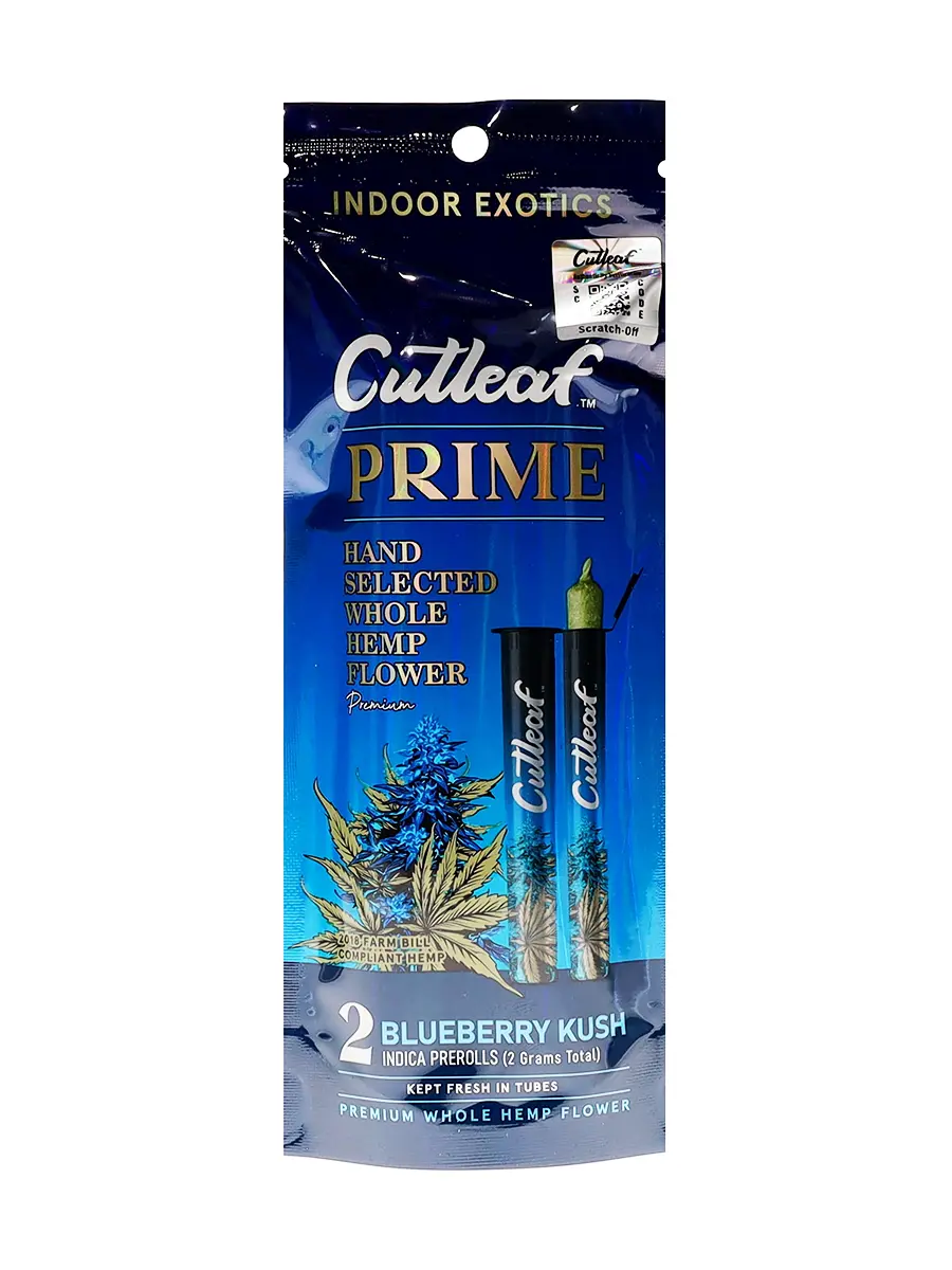Blueberry Kush Cutleaf Prime Pre-Rolls 1G 2ct