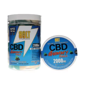 Blueberry Bolt CBD Gummy Rings 2000mg