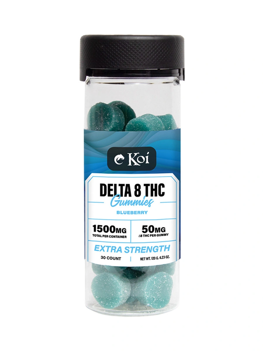 Blueberry Koi Extra Strength Delta 8 Gummies 1500mg
