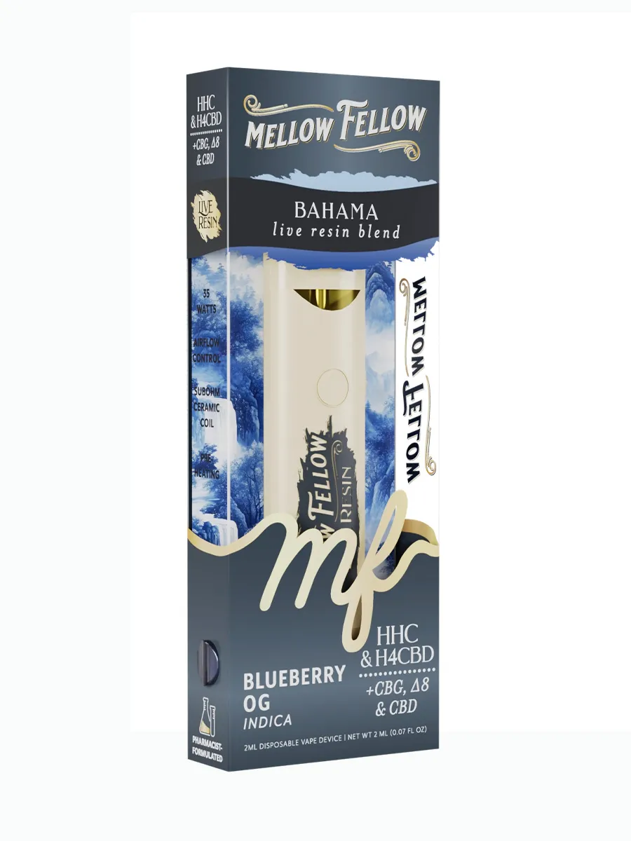 Blueberry OG Mellow Fellow Bahama Live Resin Blend Disposable 2ml