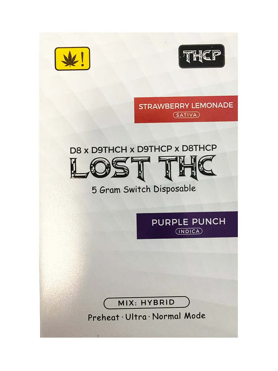 Strawberry Lemonade | Purple Punch Lost THC Switch THCP Disposable 5G - Image 2