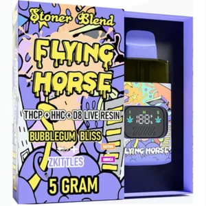 Bubblegam Bliss | Zkittlez Flying Horse 3in1 Stoner Blend Disposable 5G