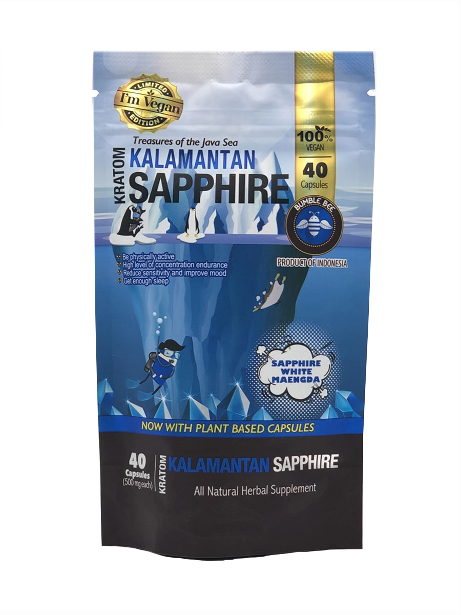 Bumble Bee Kalamantan Sapphire Kratom Capsules 40pcs