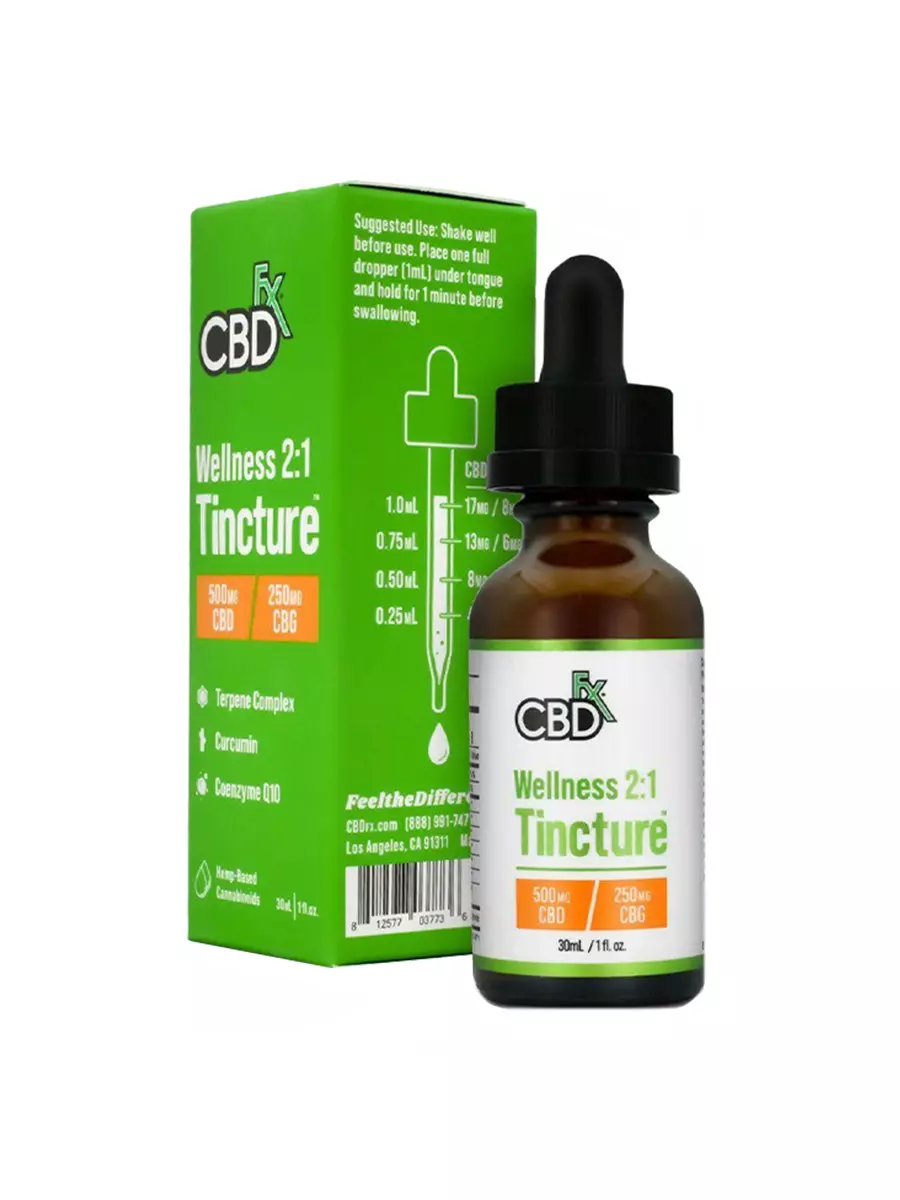 CBDfx Wellness 2:1 Oil Tincture 500mg 30ml