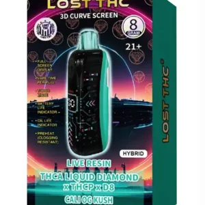 Cali OG Kush Lost THC Liquid Diamond THCA x THCP x D8 Live Resin Disposable 8G