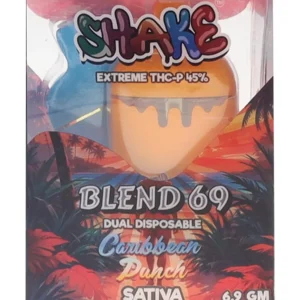 Caribbean Punch X Raspberry Kush Shake Extreme THC-P Blend 69 Dual Disposable 6.9 G