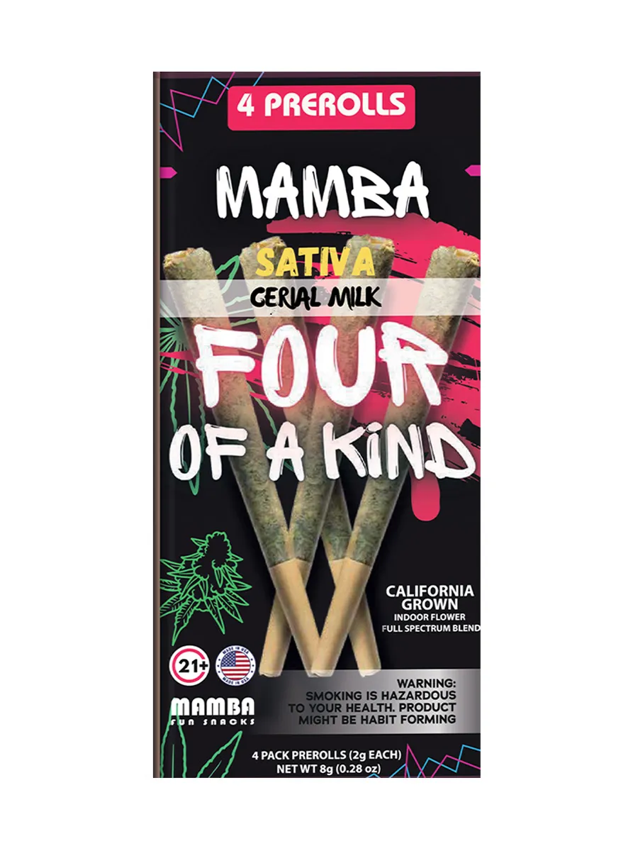 Cerial Milk Mamba Four Of A Kind Full Spectrum Blend Pre-Roll 4ct 8G