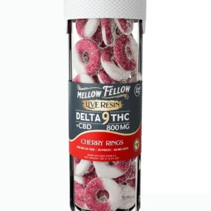 Cherry Rings Mellow Fellow Live Resin Blend Delta 9 + CBD Gummies 800mg