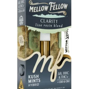 Clarity Blend Kush Mints Mellow Fellow Live Resin Cartridge 1ml